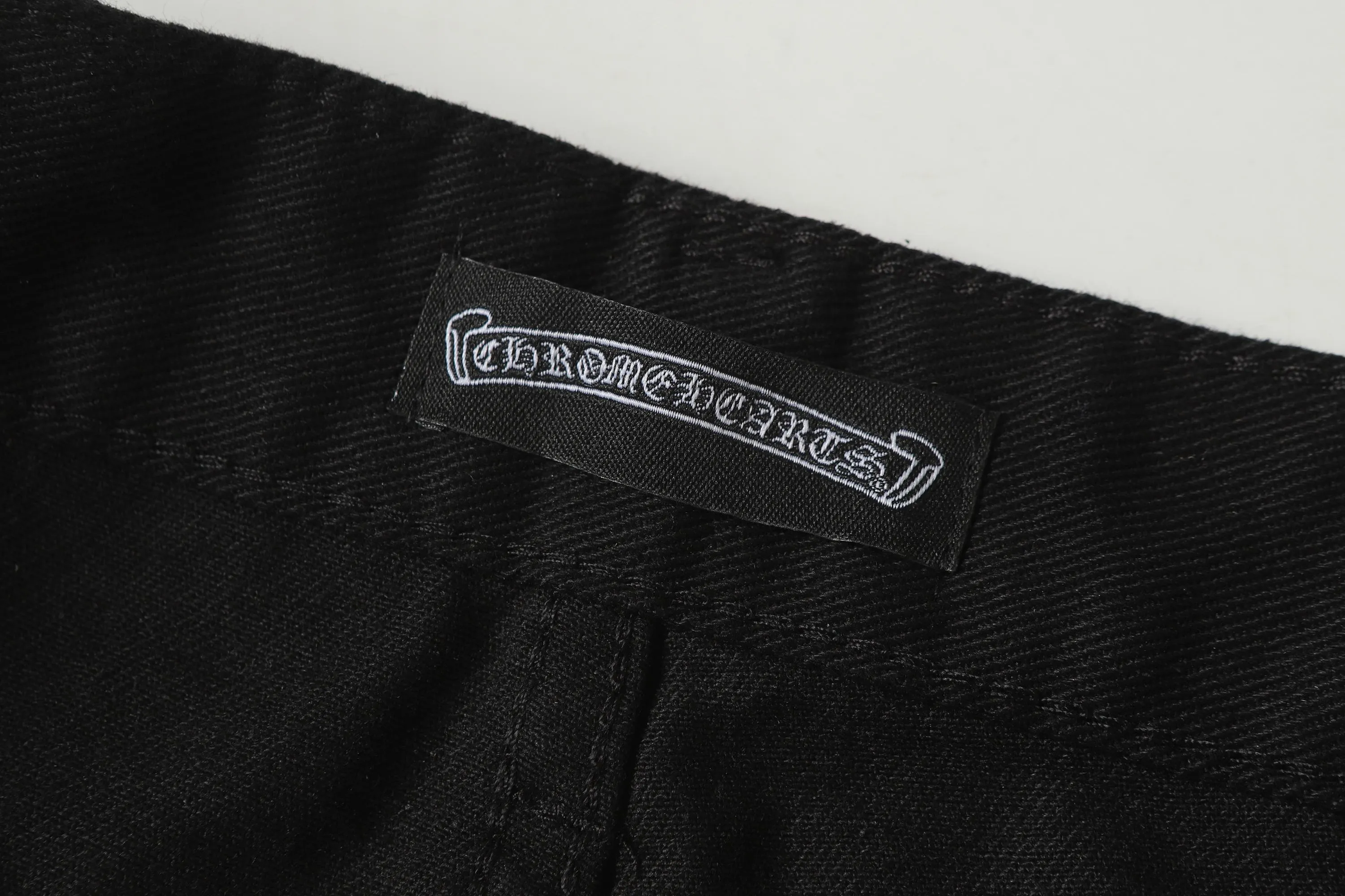P270 Chrome Hearts/Chrome Hearts 25ss classic colored leather cross washed color cloth denim trousers for men and women Color: Picture color Size: 28-36